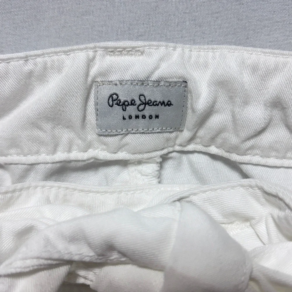 Pepe Jeans London Nomad Tencel Tie Waist‎ Shorts White Women Size 31
